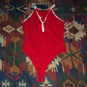 BRAND NEW! Red “Lifeguard” inspired bodysuit!